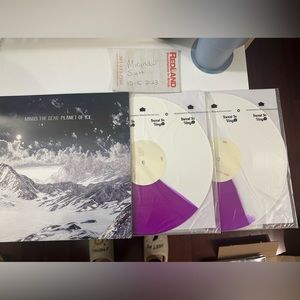 Minus The Bear - Planet Of Ice - Half Neon Violet & Half White - MSG FOR DEALS